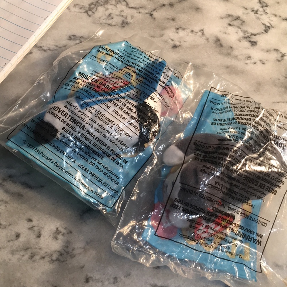 McDonald’s Teenie Babies, Rocket & Nook. 2 items